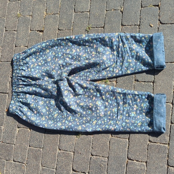 Loose Linen Pants, Dusky Florals, Women's Size M/L - Picture 8 of 15